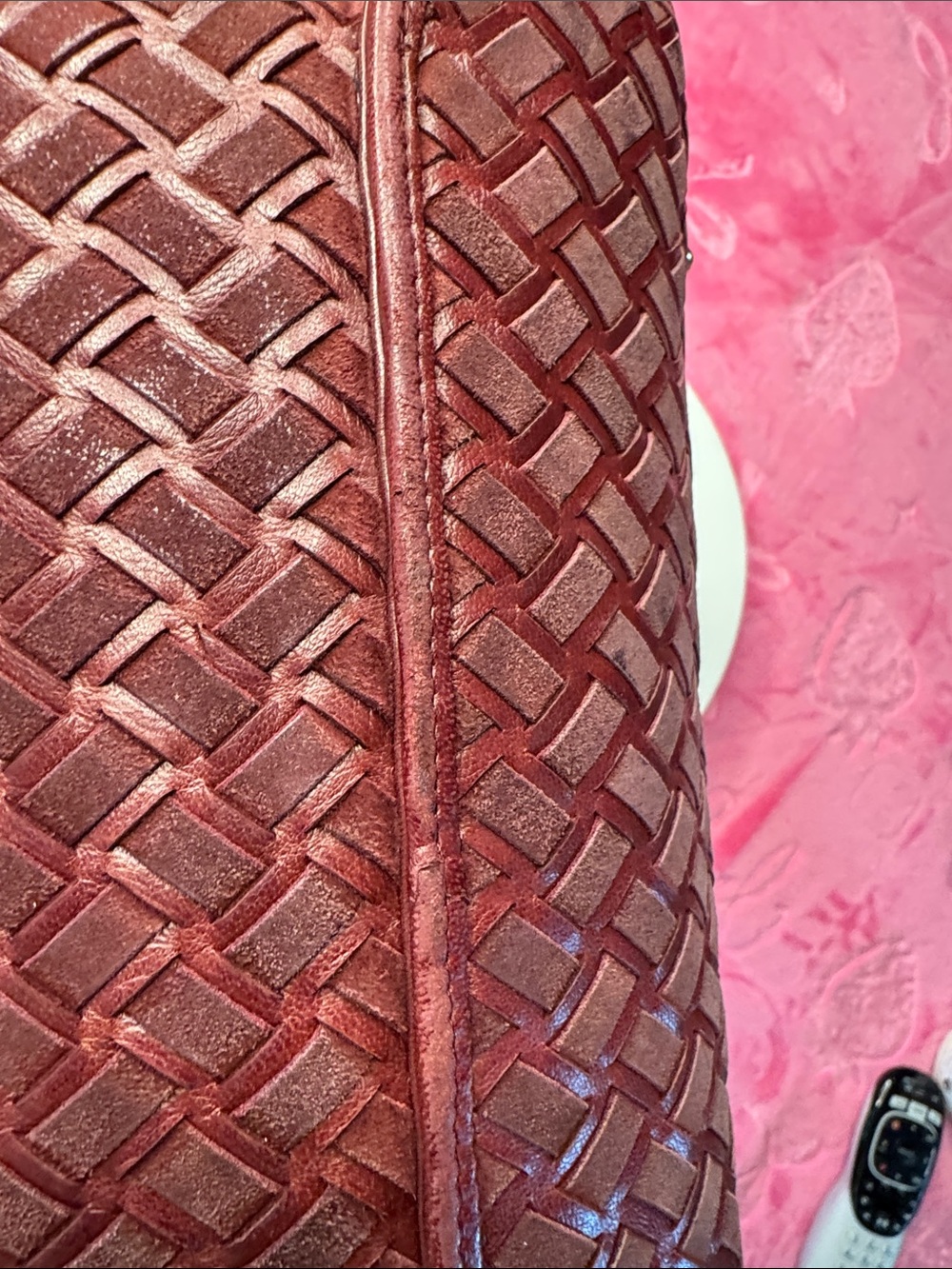 Luxury Bally Woven Leather Bag Made in Italy Gold Chain & Leather Crossbody - Picture 12 of 13